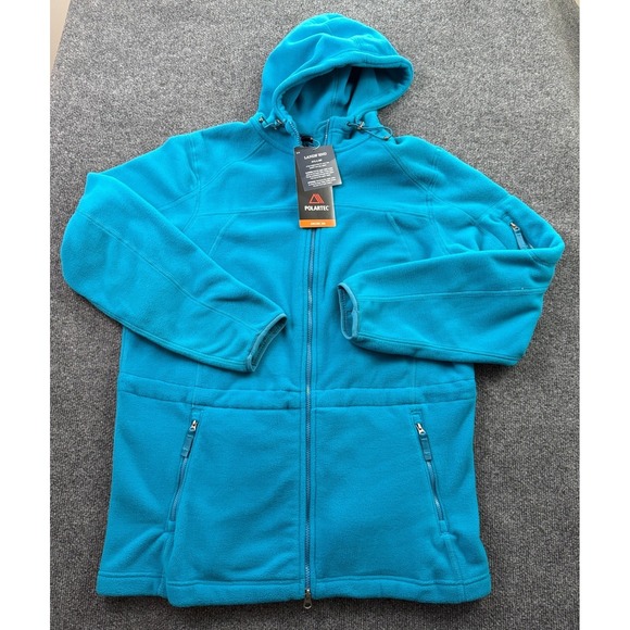 Lands' End Jackets & Blazers - Lands' End Polartec Aircore 200 Fleece Hoodie Women 18 Blue Full Zip Jacket